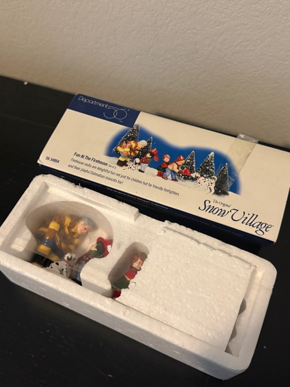 Dept. 56 “Fun at the Firehouse” hand painted porcelain, Original Snow Village - Picture 8 of 8